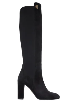 Outlet Albany Heeled Boot (Black Suede) Women Boots