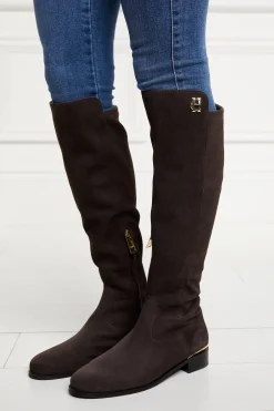 Discount Albany Knee Boot (Chocolate Suede) Women Boots