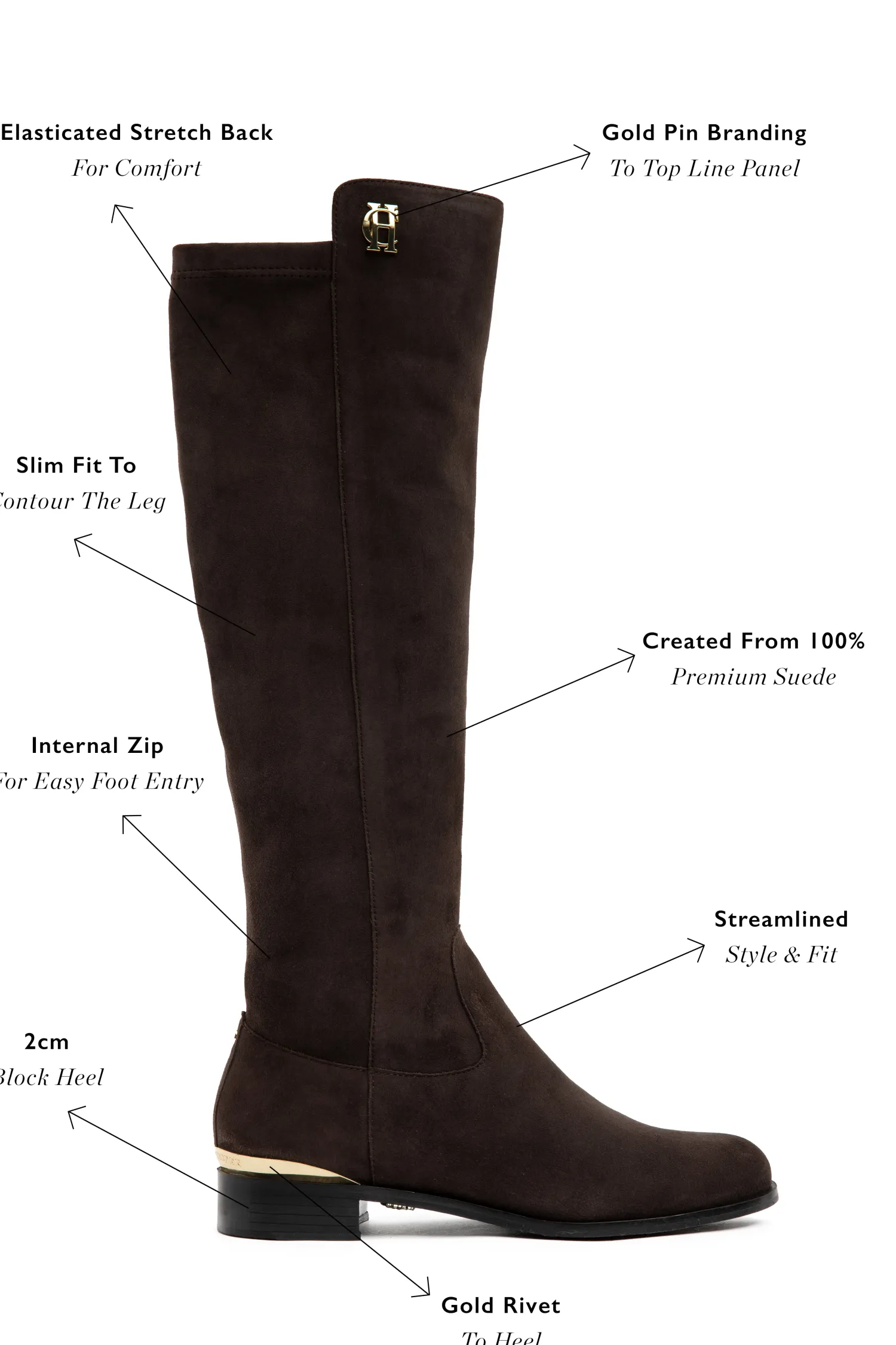 Discount Albany Knee Boot (Chocolate Suede) Women Boots