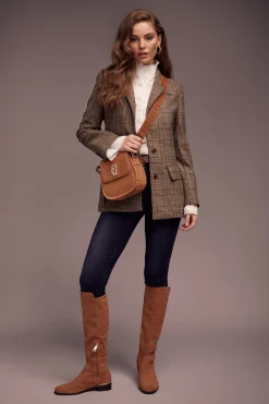 Hot Albany Knee Boot (Tan Suede) Women Boots