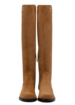 Hot Albany Knee Boot (Tan Suede) Women Boots