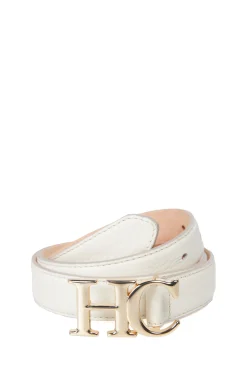 Sale Atelier Slim Logo Belt (Off White) Women Belts|Belts