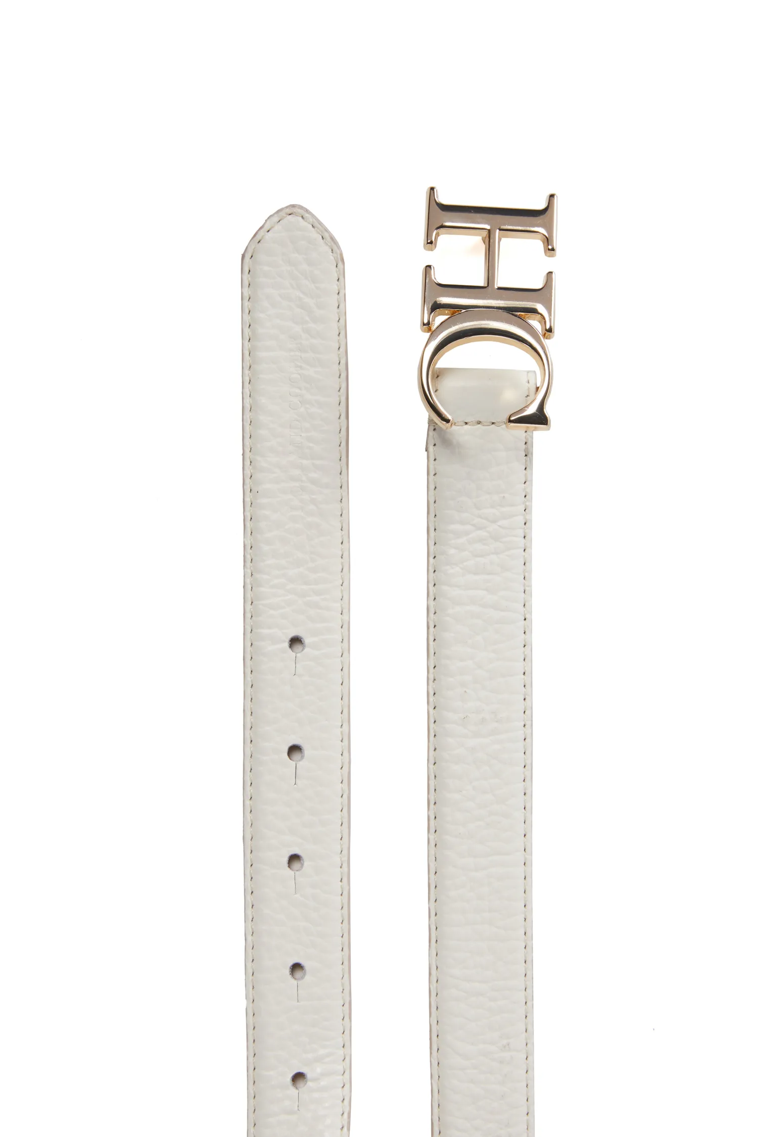 Sale Atelier Slim Logo Belt (Off White) Women Belts|Belts