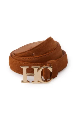 Outlet Atelier Ultra Slim Belt (Tan Suede) Women Belts|Belts