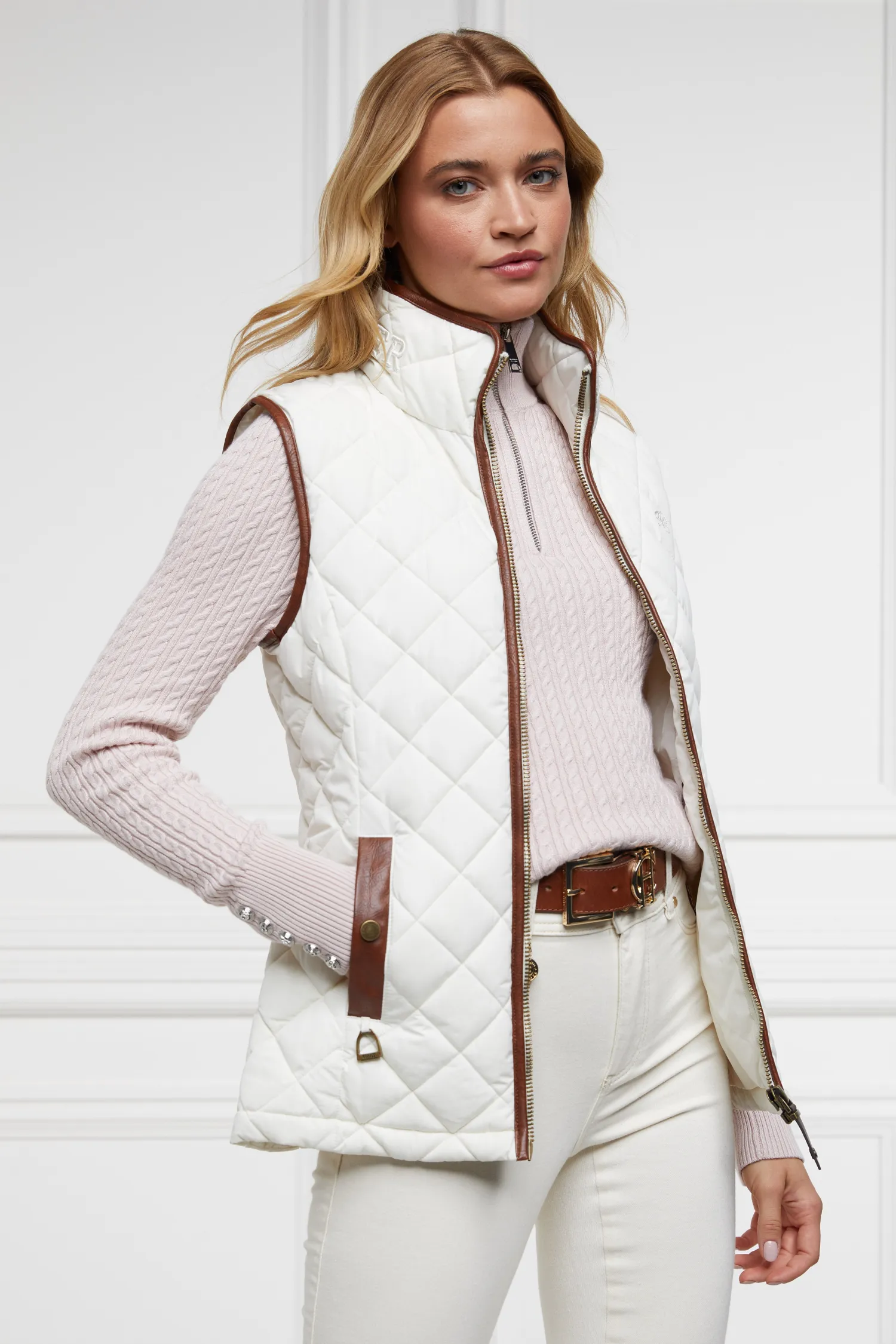 Clearance Ava Quarter Zip Knit (Soft Pink) Women Knitwear