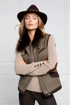 Best Aviator Gilet (Bourbon Tweed) Women Gilets|Tailoring