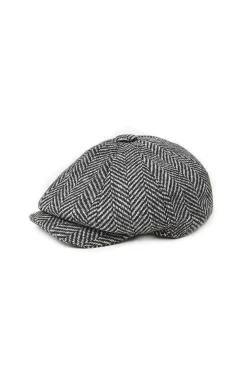 Discount Baker Boy Cap (Wide Tooth Black Herringbone) Women/BOY Baker Boys|Baker Boys
