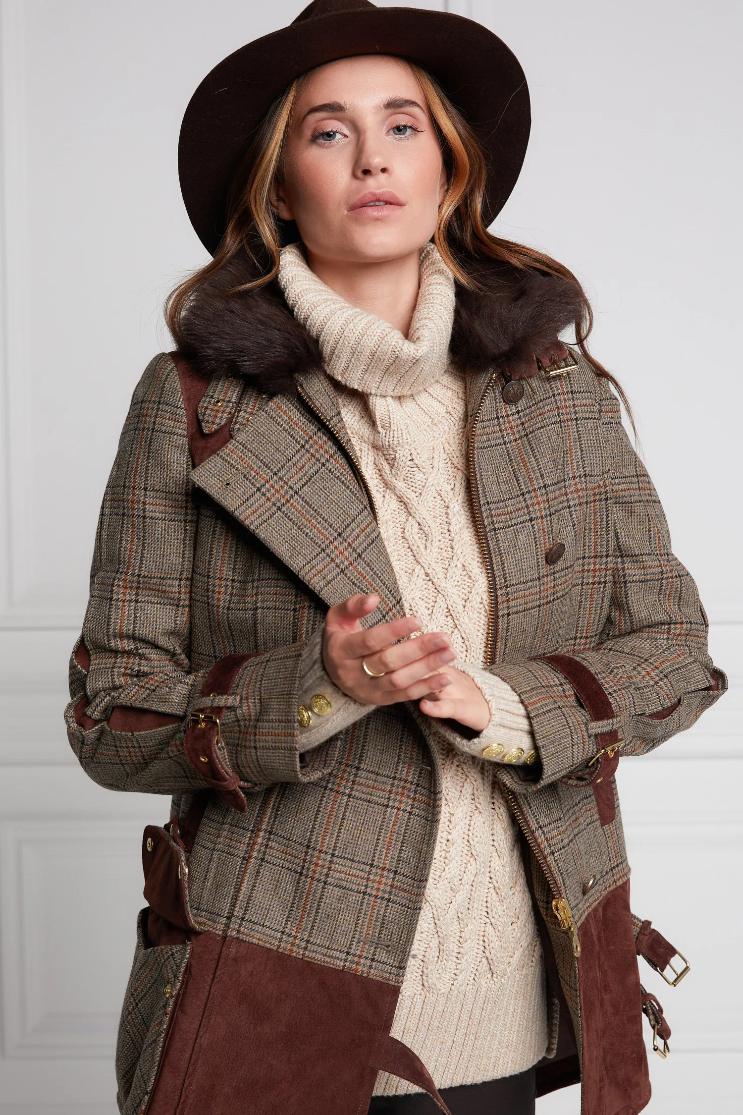 Hot Balmoral Field Jacket (Bourbon Tweed) Women Jackets