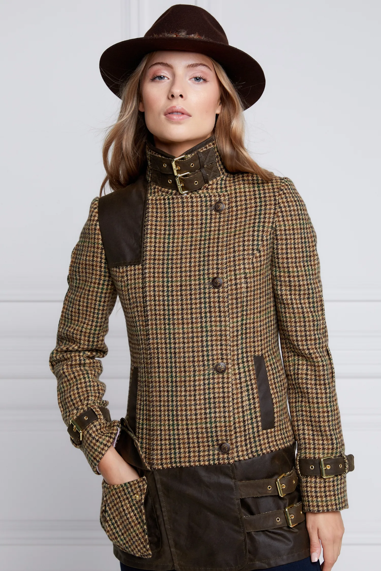 Clearance Balmoral Field Jacket (Hailes Green Tweed) Women Jackets