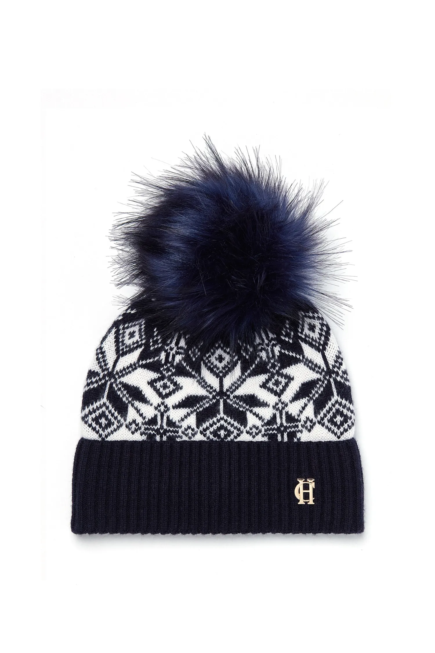 Discount Beatrice Bobble Hat (Ink Navy Cream) Women Hats & Headbands|Hats & Headbands