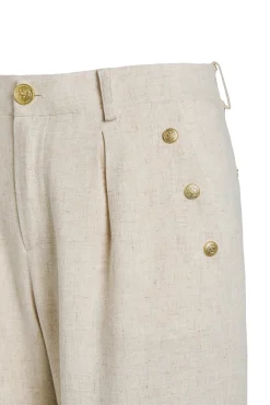New Belgravia Wide Leg Trouser (Natural Linen) Women Trousers|Tailoring