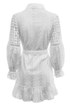 Fashion Broderie Lace Dress Women Dresses