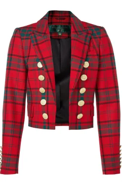 Discount Brompton Jacket (Red Tartan) Women Blazers