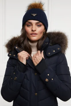 New Burghley Bobble Hat (Ink Navy) Women Hats & Headbands|Hats & Headbands