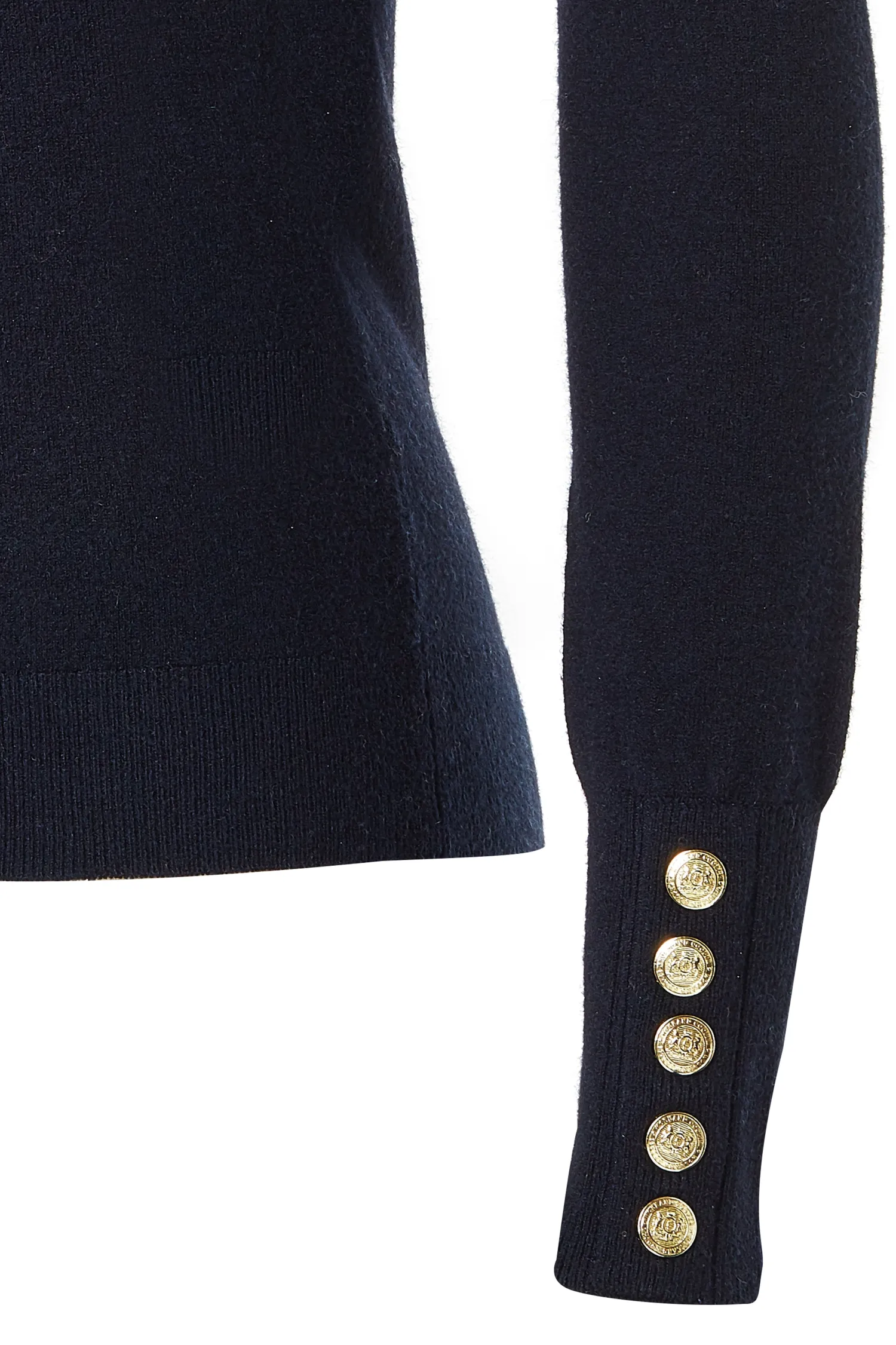 Clearance Buttoned Knit Roll Neck (Ink Navy) Women Knitwear