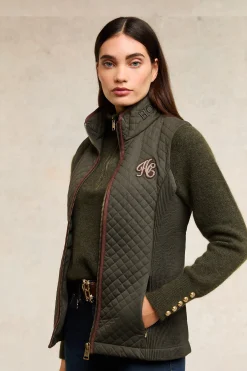 Clearance Cambridge Gilet (Dark Olive) Women Gilets