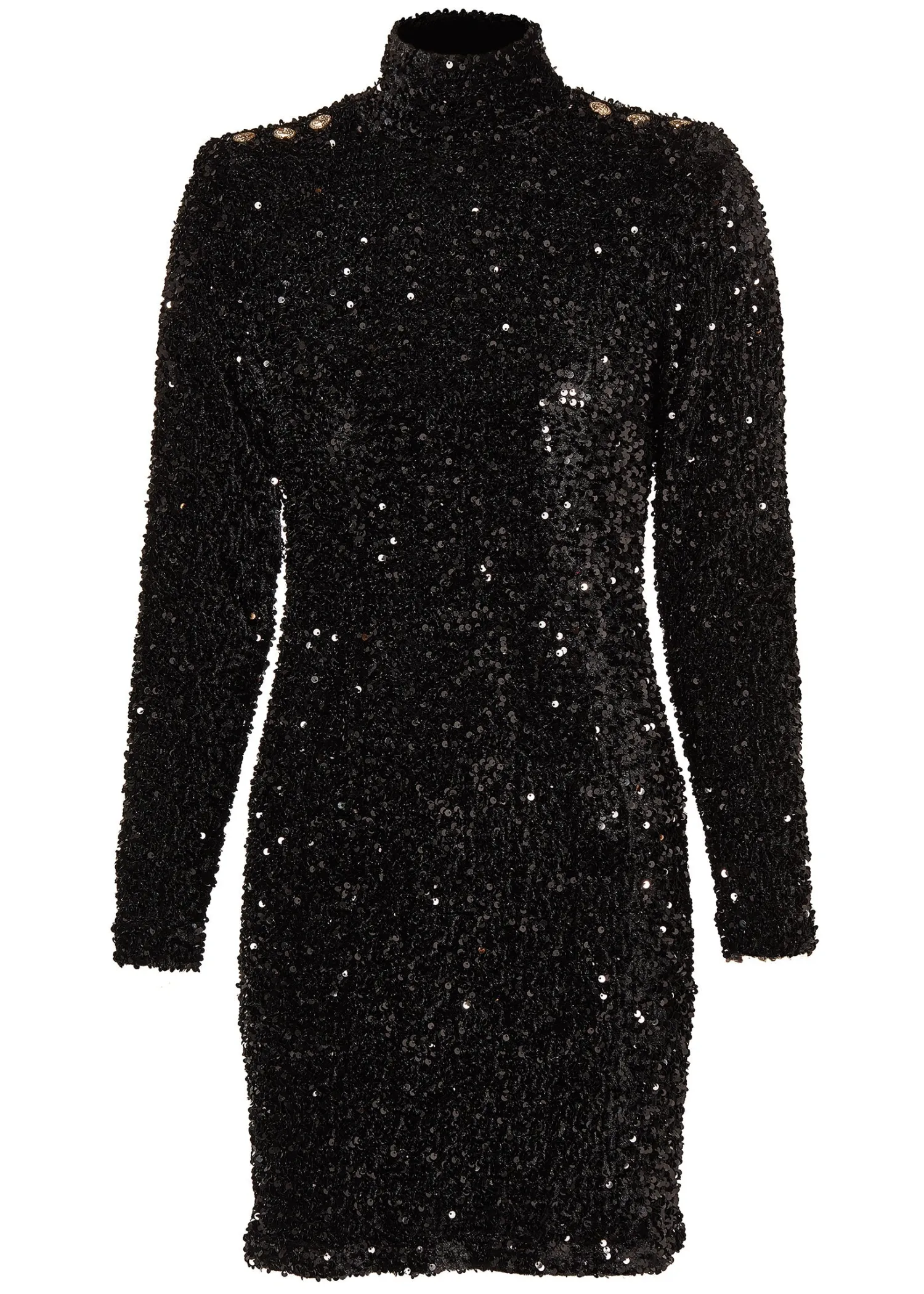 Hot Cara Sequin Mini Dress (Black Sequin) Women Dresses