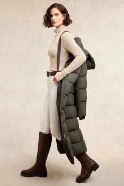Clearance Carrington Longline Coat (Dark Olive) Women Coats