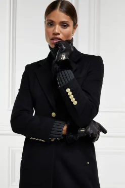 Sale Cashmere Lined Faux Trim Leather Gloves Women Gloves|Gloves