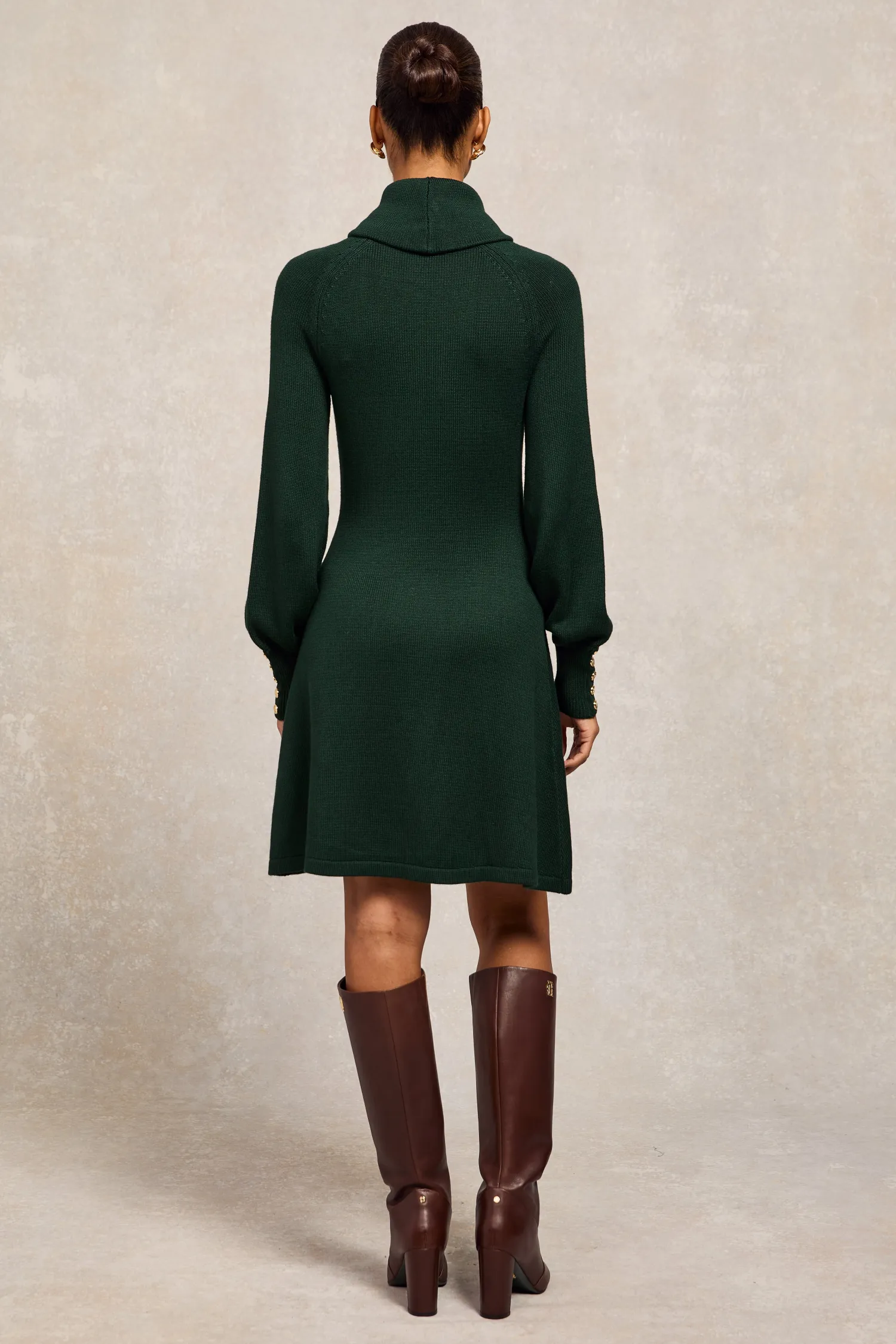 New Chamonix Fit & Flare Dress (Deep Emerald) Women Dresses