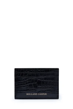 Clearance Chelsea Card Holder (Black Croc) Women Small Leather Goods|Small Leather Goods