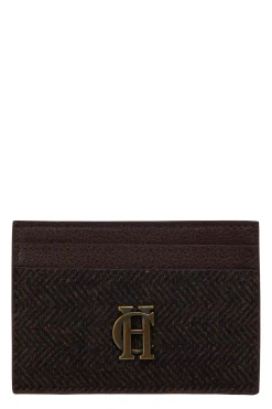 Sale Chelsea Card Holder (Brown Herringbone) Women Small Leather Goods|Small Leather Goods