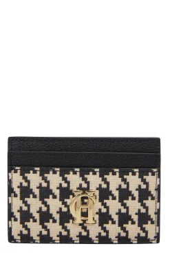 Discount Chelsea Card Holder (Ecru Houndstooth) Women Small Leather Goods|Small Leather Goods