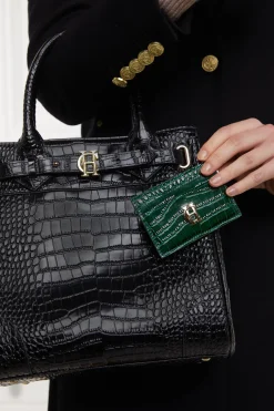 Fashion Chelsea Card Holder (Emerald Croc) Women Small Leather Goods|Small Leather Goods