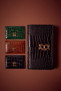 Fashion Chelsea Card Holder (Emerald Croc) Women Small Leather Goods|Small Leather Goods