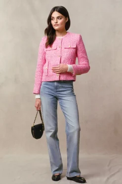 Online Chelsea Jacket (Pop Pink Boucle) Women Jackets|Tailoring