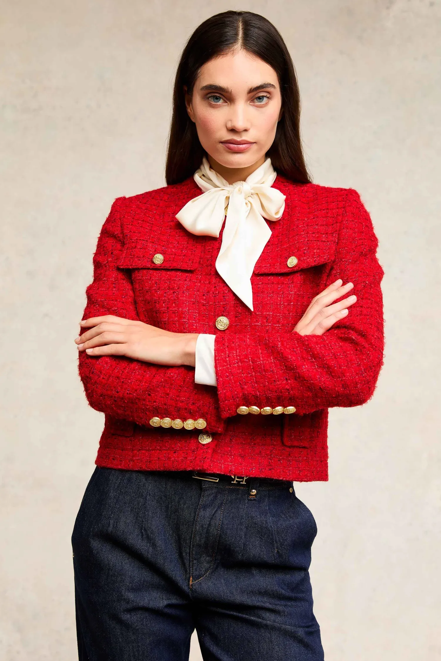 Sale Chelsea Jacket (Red Boucle) Women Jackets|Tailoring