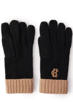 New Chelsea Logo Knitted Gloves (Tan Black) Women Gloves|Gloves