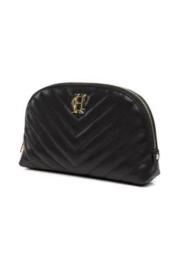 Hot Chelsea Makeup Bag (Black Leather Quilt) Women Holdalls & Suitcases|Travel Bags