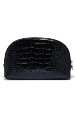 Hot Chelsea Makeup Bag (Black Croc) Women Holdalls & Suitcases|Travel Bags