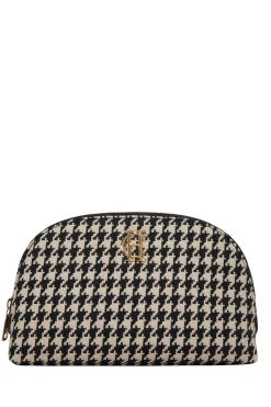 Online Chelsea Makeup Bag (Ecru Houndstooth) Women Holdalls & Suitcases|Travel Bags