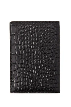 Fashion Chelsea Passport Holder (Black Croc) Women Small Leather Goods|Small Leather Goods