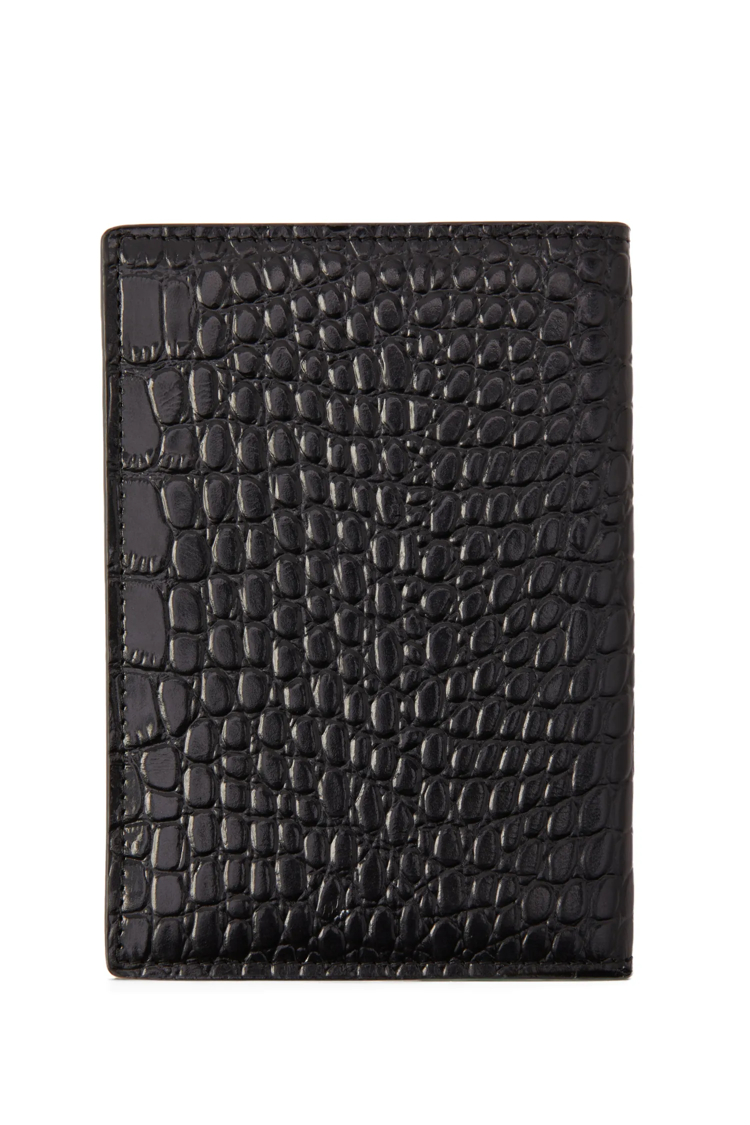 Fashion Chelsea Passport Holder (Black Croc) Women Small Leather Goods|Small Leather Goods