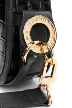 Hot Chelsea Saddle Bag (Black Croc) Women Crossbody Bags|Bags