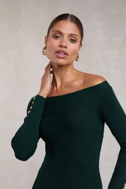 Outlet Christina Bandage Dress (Deep Emerald) Women Dresses
