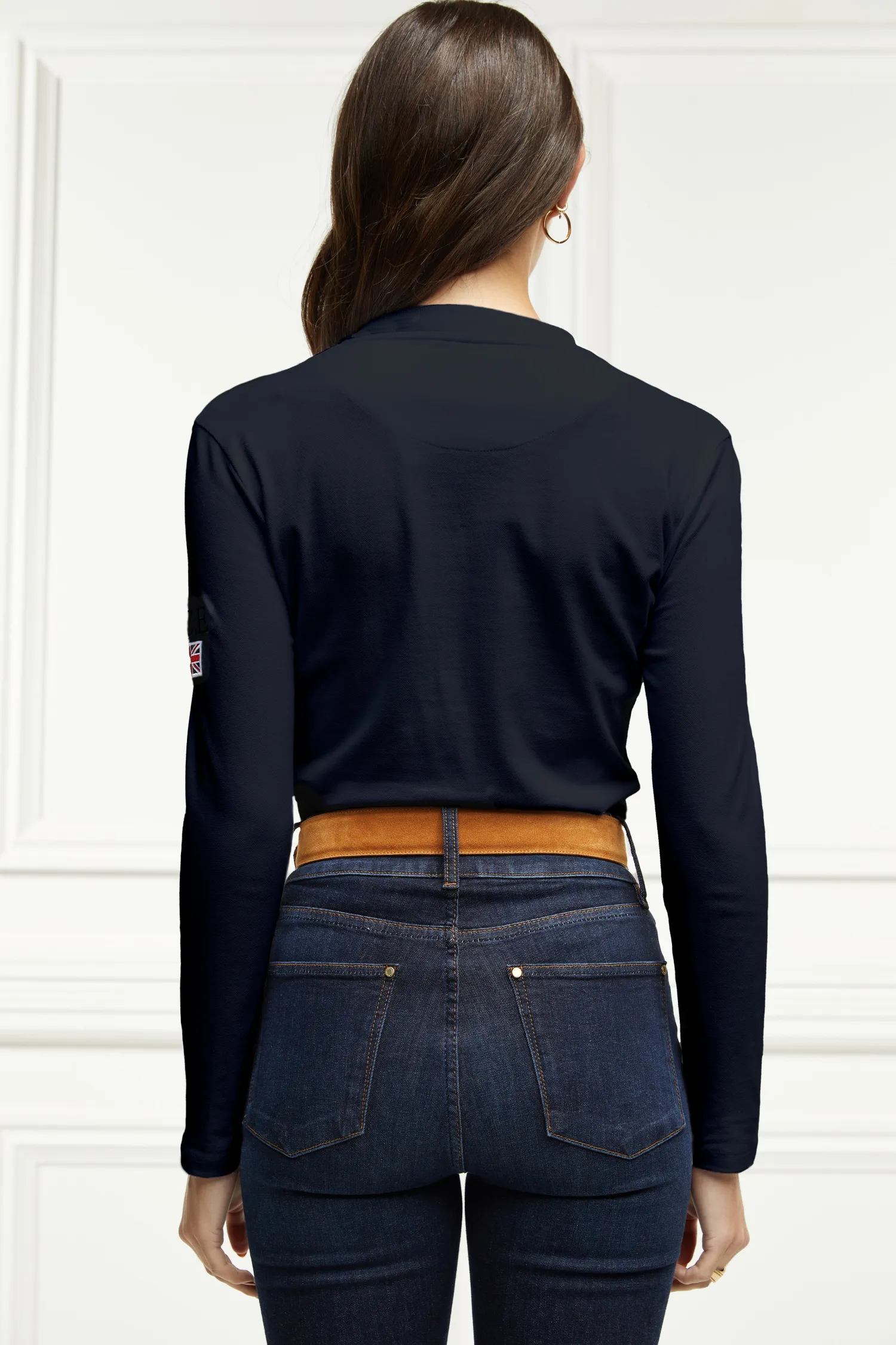 Sale Classic Long Sleeve Polo Shirt (Ink Navy) Women Polo Shirts & Tees|Polo Shirts