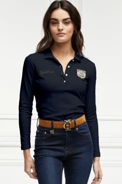 Sale Classic Long Sleeve Polo Shirt (Ink Navy) Women Polo Shirts & Tees|Polo Shirts