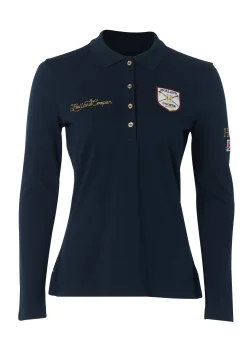 Sale Classic Long Sleeve Polo Shirt (Ink Navy) Women Polo Shirts & Tees|Polo Shirts