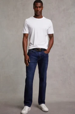Discount Classic Straight Jean (Washed Indigo) Jeans