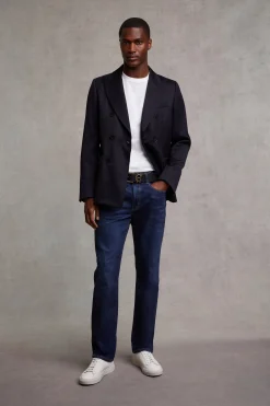 Discount Classic Straight Jean (Washed Indigo) Jeans