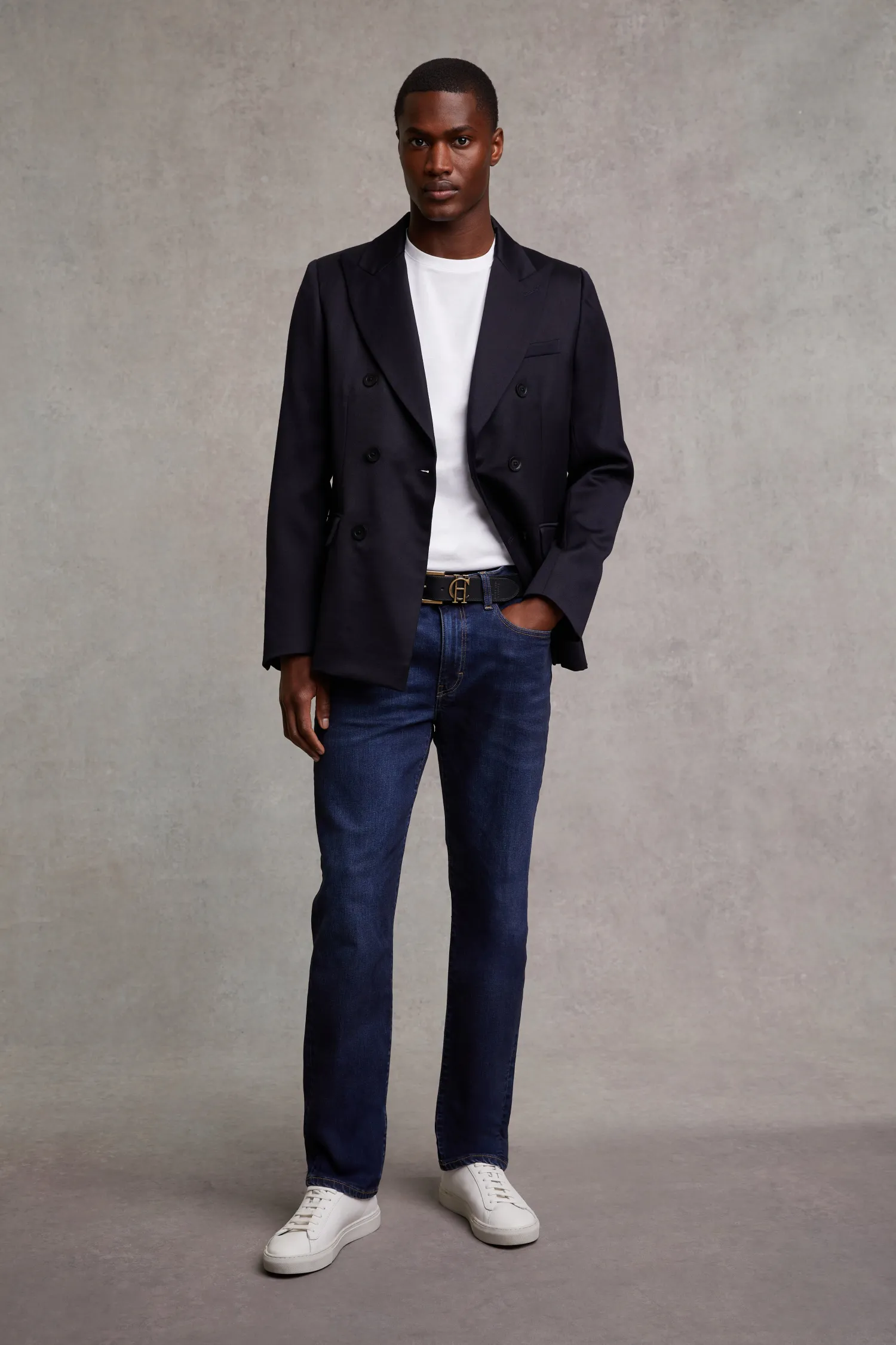 Discount Classic Straight Jean (Washed Indigo) Jeans