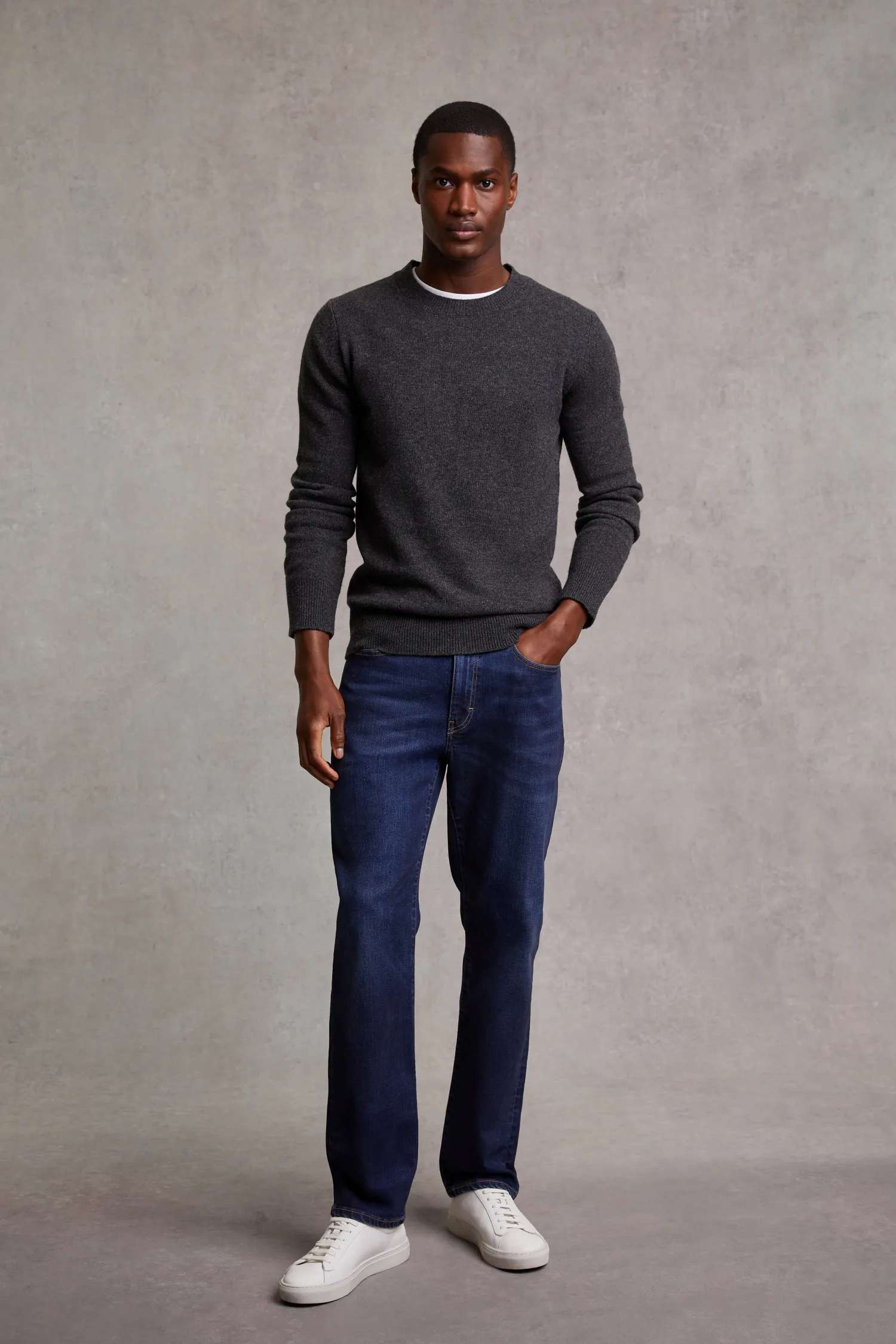 Discount Classic Straight Jean (Washed Indigo) Jeans