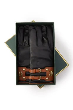 Best Contrast Leather Gloves (Black Tan) Women Gloves|Gloves