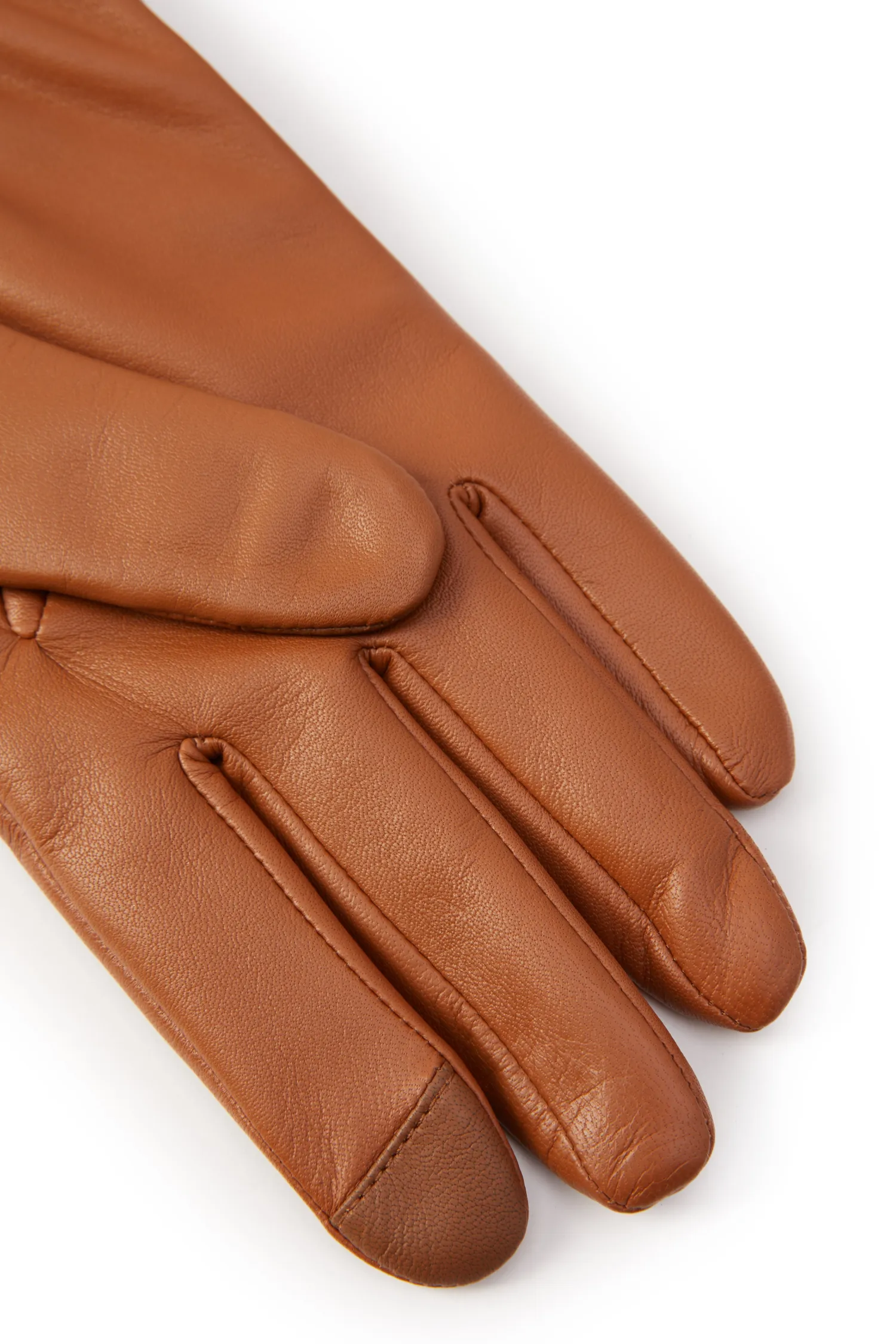 Fashion Contrast Leather Gloves (Tan Ink Navy) Women Gloves|Gloves