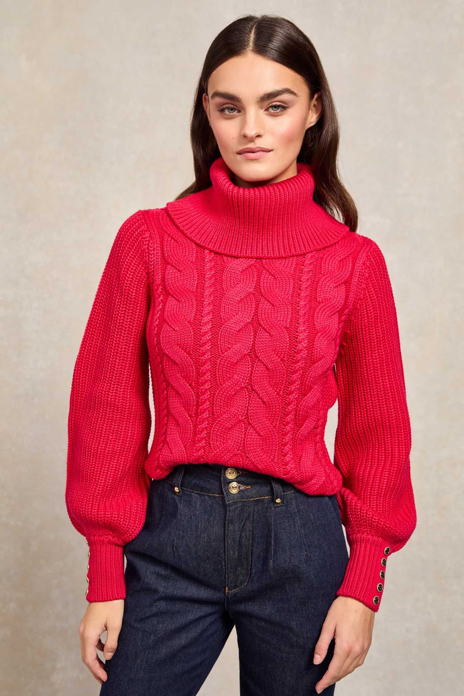 Hot Corded Roll Neck Knit Women Knitwear