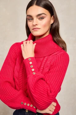 Hot Corded Roll Neck Knit Women Knitwear